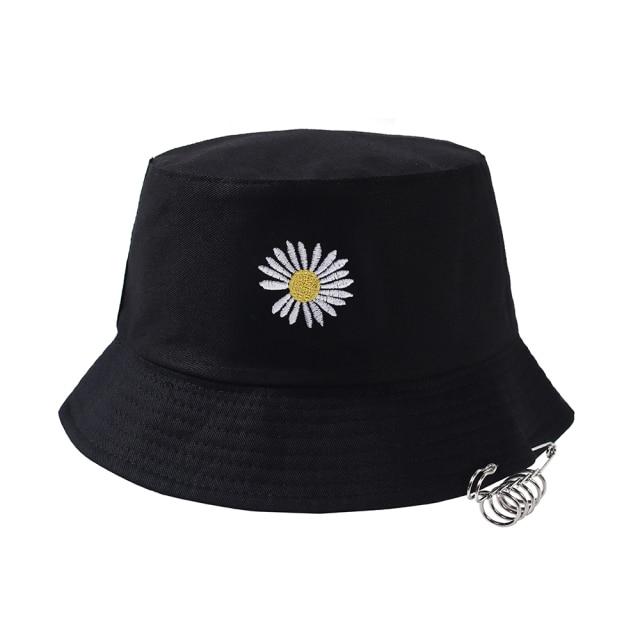 Women's Bucket Hat Women Flat Fashion Bob Hat Fishing Summer Cap-Bucket Hats-Arimonz-Daisy-Arimonz
