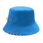 Women's Bucket Hat Women Flat Fashion Bob Hat Fishing Summer Cap-Bucket Hats-Arimonz-Light Blue-Arimonz