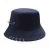 Women's Bucket Hat Women Flat Fashion Bob Hat Fishing Summer Cap-Bucket Hats-Arimonz-Navy Blue-Arimonz