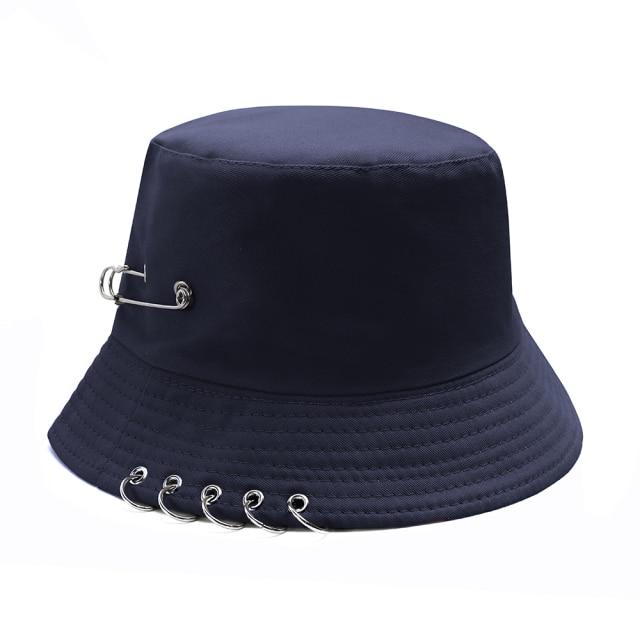 Women's Bucket Hat Women Flat Fashion Bob Hat Fishing Summer Cap-Bucket Hats-Arimonz-Navy Blue-Arimonz