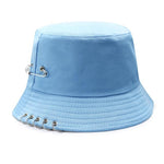 Women's Bucket Hat Women Flat Fashion Bob Hat Fishing Summer Cap-Bucket Hats-Arimonz-Sky Blue-Arimonz