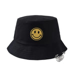 Women's Bucket Hat Women Flat Fashion Bob Hat Fishing Summer Cap-Bucket Hats-Arimonz-Yellow Smiley-Arimonz