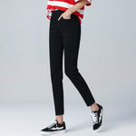 Women's Elastic High Waist Skinny Jeans Skinny Stretch Denim Pants-Skinny Jeans-Arimonz-S-Black-Arimonz