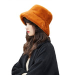 Womens Felt Hat Winter Fedora Hat Women Felt Hats Bucket Hat Women-Bucket Hats-Arimonz-Arimonz