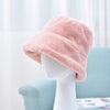 Womens Felt Hat Winter Fedora Hat Women Felt Hats Bucket Hat Women-Bucket Hats-Arimonz-Pink-Arimonz