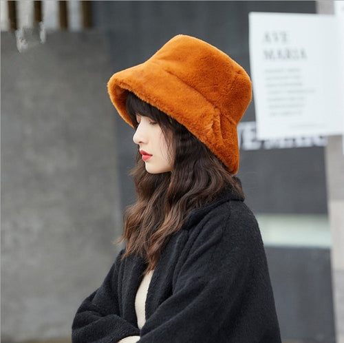 Womens Felt Hat Winter Fedora Hat Women Felt Hats Bucket Hat Women-Bucket Hats-Arimonz-Arimonz