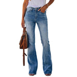 Women's Flared Jeans Fashion Vintage Casual High Waist Flare Pants-Skinny Jeans-Arimonz-Arimonz
