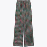 Women's Geometric Pattern Print Long-sleeved Button-down Shirt-Wear To Work Sets-Arimonz-Arimonz