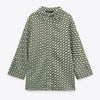Women's Geometric Pattern Print Long-sleeved Button-down Shirt-Wear To Work Sets-Arimonz-blouse 1-XS-Arimonz