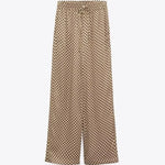 Women's Geometric Pattern Print Long-sleeved Button-down Shirt-Wear To Work Sets-Arimonz-trousers 1-XS-Arimonz