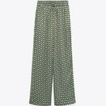 Women's Geometric Pattern Print Long-sleeved Button-down Shirt-Wear To Work Sets-Arimonz-trousers 2-XS-Arimonz