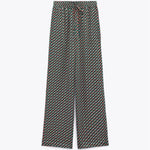 Women's Geometric Pattern Print Long-sleeved Button-down Shirt-Wear To Work Sets-Arimonz-trousers 3-XS-Arimonz