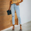 Women's Jeans Blue Hight Waist Casual Ripped Stretchy Skinny Jeans-Skinny Jeans-Arimonz-Arimonz
