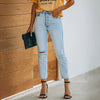 Women's Jeans Blue Hight Waist Casual Ripped Stretchy Skinny Jeans-Skinny Jeans-Arimonz-S-Arimonz
