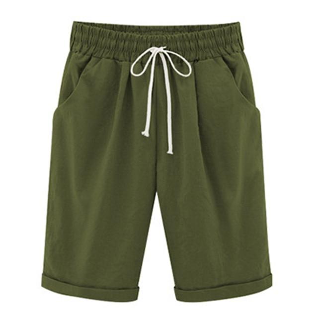 Women's Lace-Up Shorts Pockets High Waist Casual Summer Shorts-Shorts-Arimonz-Army Green-S-Arimonz