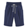 Women's Lace-Up Shorts Pockets High Waist Casual Summer Shorts-Shorts-Arimonz-Dark Blue-S-Arimonz