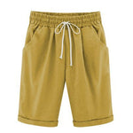 Women's Lace-Up Shorts Pockets High Waist Casual Summer Shorts-Shorts-Arimonz-Ginger-S-Arimonz