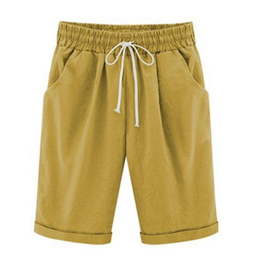 Women's Lace-Up Shorts Pockets High Waist Casual Summer Shorts-Shorts-Arimonz-Ginger-S-Arimonz