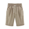 Women's Lace-Up Shorts Pockets High Waist Casual Summer Shorts-Shorts-Arimonz-Khaki-S-Arimonz