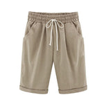 Women's Lace-Up Shorts Pockets High Waist Casual Summer Shorts-Shorts-Arimonz-Khaki-S-Arimonz