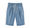 Women's Lace-Up Shorts Pockets High Waist Casual Summer Shorts-Shorts-Arimonz-Light Blue-S-Arimonz