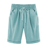 Women's Lace-Up Shorts Pockets High Waist Casual Summer Shorts-Shorts-Arimonz-Sky Blue-S-Arimonz