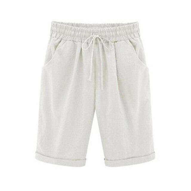 Women's Lace-Up Shorts Pockets High Waist Casual Summer Shorts-Shorts-Arimonz-White-S-Arimonz