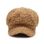 Women's Lamb Wool Baseball Cap Autumn and Winter Painter Cap-Women's Caps-Arimonz-Arimonz
