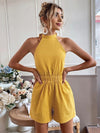 Women's Summer Jumpsuit Short Casual Halter Bandage Solid Rompers-Night Out Jumpsuits & Rompers-Arimonz-Arimonz