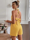 Women's Summer Jumpsuit Short Casual Halter Bandage Solid Rompers-Night Out Jumpsuits & Rompers-Arimonz-Arimonz