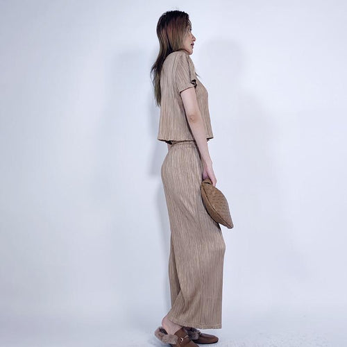 Women's Tracksuit Clothing Crop Top Pants Outfit Two-piece Set-Wear To Work Sets-Arimonz-Arimonz