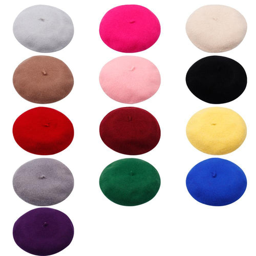 Wool French Lolita Beret For Women In 13 Colors-Hats-Arimonz-Arimonz