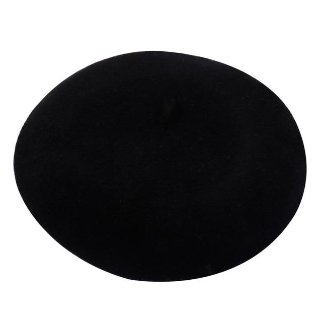 Wool French Lolita Beret For Women In 13 Colors-Hats-Arimonz-black-Arimonz
