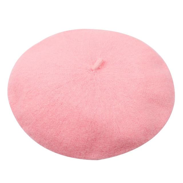 Wool French Lolita Beret For Women In 13 Colors-Hats-Arimonz-pink-Arimonz