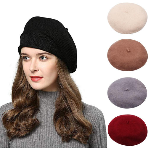 Wool French Lolita Beret For Women In 13 Colors-Hats-Arimonz-Arimonz