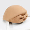 Wool Lucy Bow Beret For Women In 4 Colors-Hats-Arimonz-Arimonz