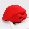 Wool Lucy Bow Beret For Women In 4 Colors-Hats-Arimonz-Red-Arimonz