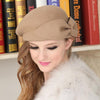 Wool Lucy Bow Beret For Women In 4 Colors-Hats-Arimonz-Arimonz