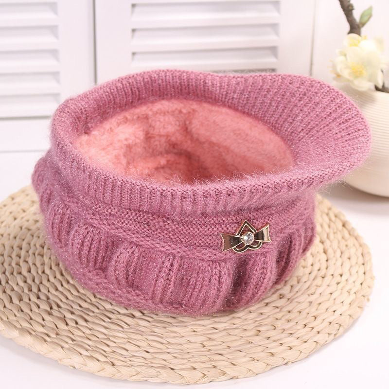 Wool Women's Fashion Hat Plush Knitted Wind Shield Ear Guard-Winter Hats-Arimonz-Arimonz