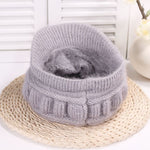 Wool Women's Fashion Hat Plush Knitted Wind Shield Ear Guard-Winter Hats-Arimonz-Arimonz