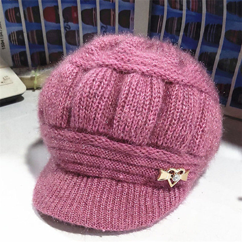 Wool Women's Fashion Hat Plush Knitted Wind Shield Ear Guard-Winter Hats-Arimonz-Arimonz