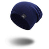 Wool Women's Hat Knitting Versatile Simple Solid Winter Hat-Winter Hats-Arimonz-Blue-Arimonz