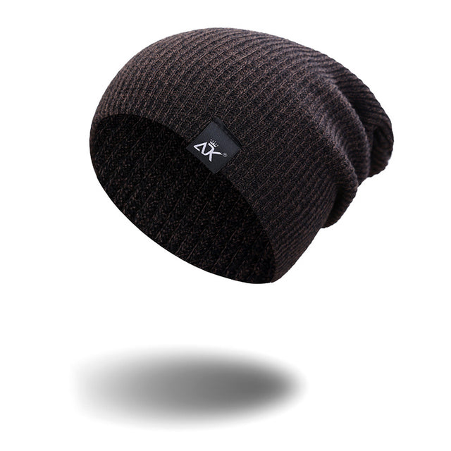 Wool Women's Hat Knitting Versatile Simple Solid Winter Hat-Winter Hats-Arimonz-Brown-Arimonz