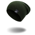 Wool Women's Hat Knitting Versatile Simple Solid Winter Hat-Winter Hats-Arimonz-Dark Grey-Arimonz