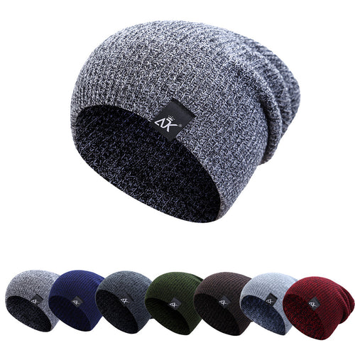 Wool Women's Hat Knitting Versatile Simple Solid Winter Hat-Winter Hats-Arimonz-Arimonz
