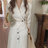 Work Wear Fashion Two Piece Sets Irregular Elegant Short Blazer Coats-Wear To Work Sets-Arimonz-Arimonz