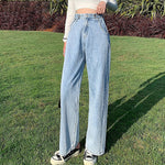 Y2k Baggy Wide Leg Jeans Woman Denim Pants Straight High Waist Trouser-Skinny Jeans-Arimonz-sky blue-XS-Arimonz