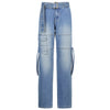 Y2K Jeans Retro Sashes Denim Pants Ruched Drawstring Cargo Pants-Straight Jeans-Arimonz-Arimonz