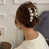 Zinc Alloy Big Pearls Hair Claw Clip For Women In Gold White-Hair Accessories-Arimonz-Arimonz