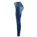 Zipper Mid High Waist Skinny Jean-Skinny Jeans-Arimonz-Arimonz